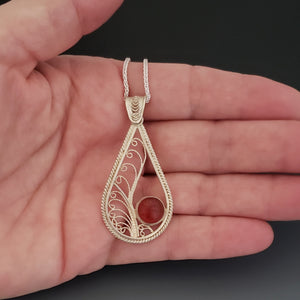 Filigree Teardtop Pendant