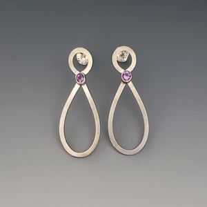 Infinity Earrings-Amethyst