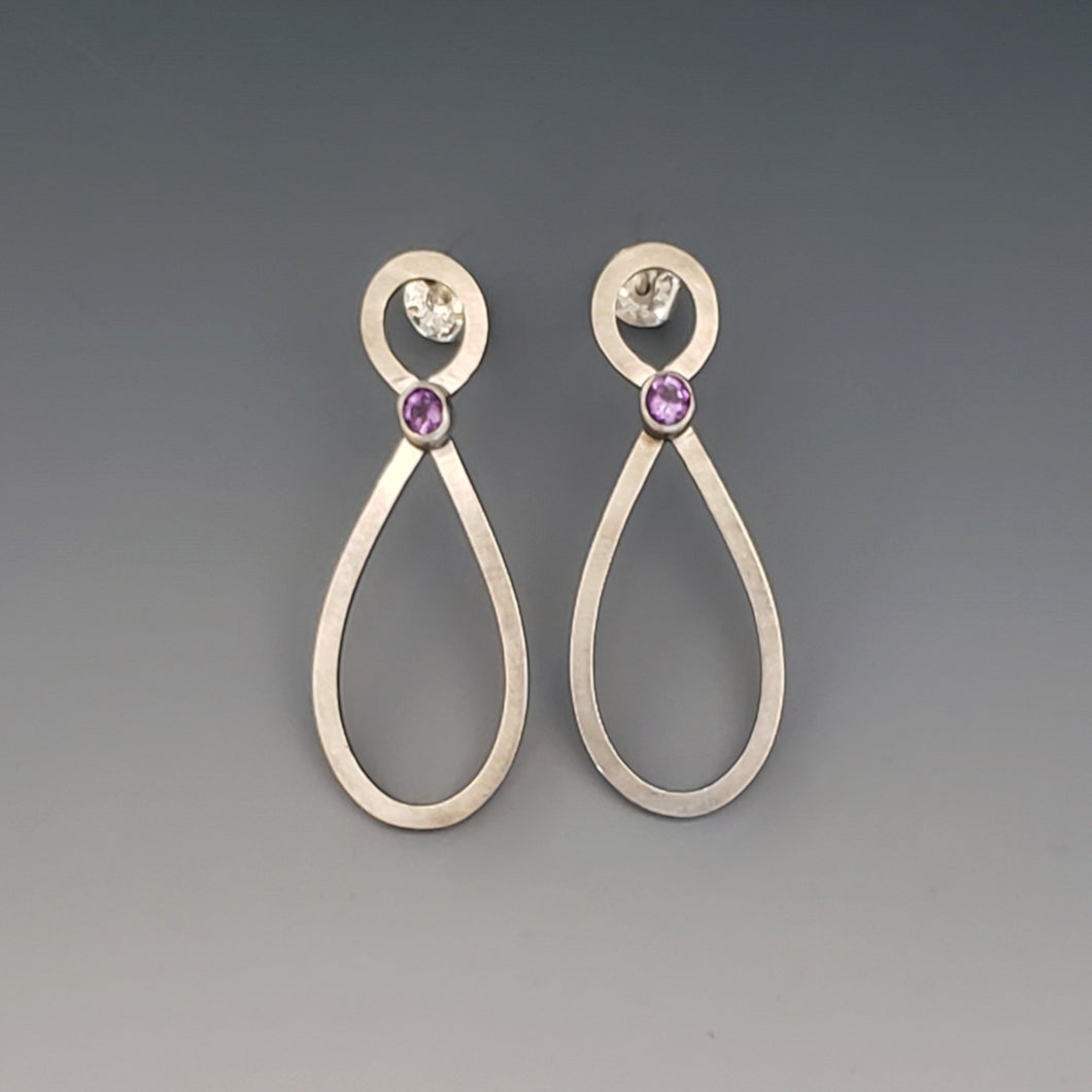 Infinity Earrings-Amethyst