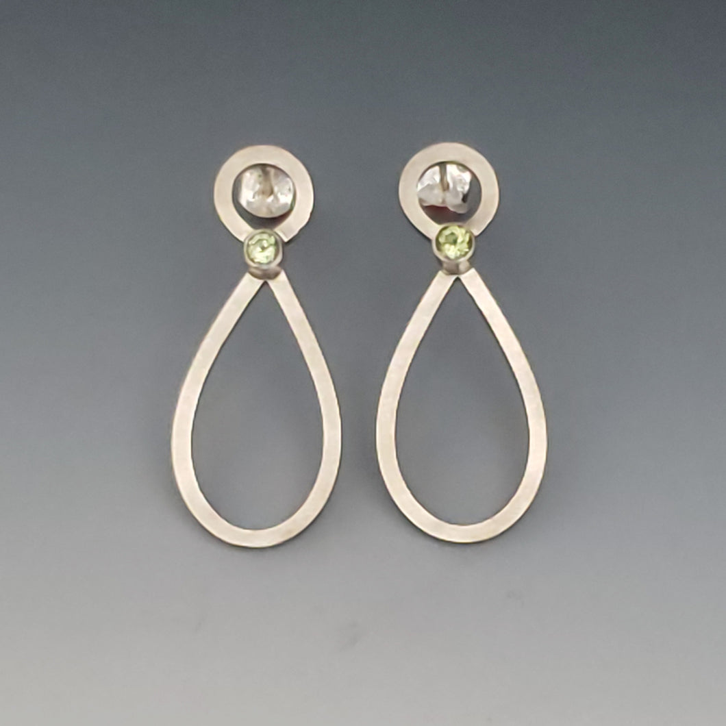 Infinity Earrings-Peridot