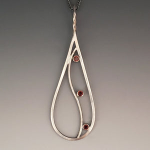 Teardrop Pendant-Garnet