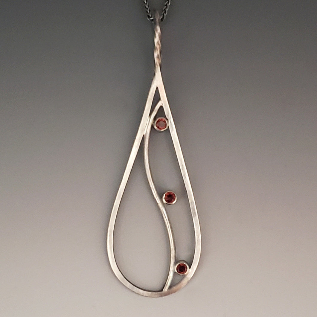 Teardrop Pendant-Garnet